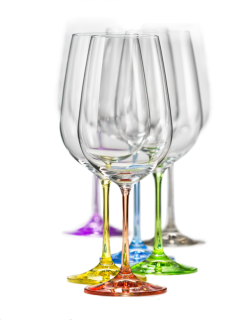 Sklenice na víno - Rainbow 350ml 6ks