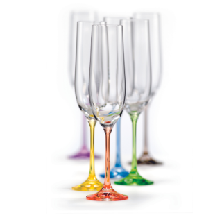 Sklenice na víno - Rainbow 190ml 6ks