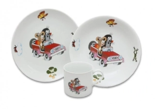 Talířová sada Krteček a autíčko