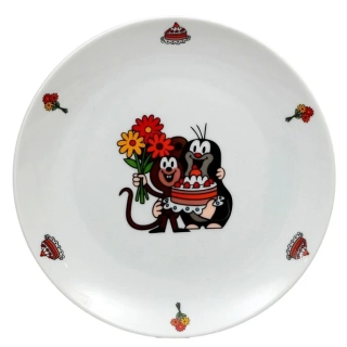 Talíř mělký Krteček a dort  21cm