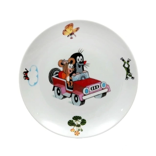 Talíř mělký Krteček a autíčko 21cm