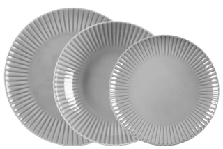 Talířová sada - Daisy šedý 6/18
