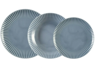 Talířová sada - Daisy Šedo-modrá 6/18